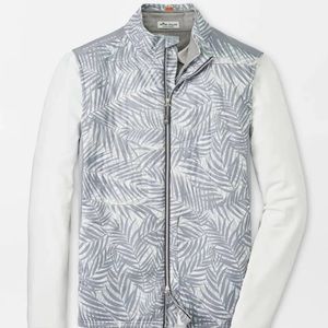 Peter Millar Golf Vest Mens M Crown Sport Fuse Elite Hybrid Gale Grey $200
